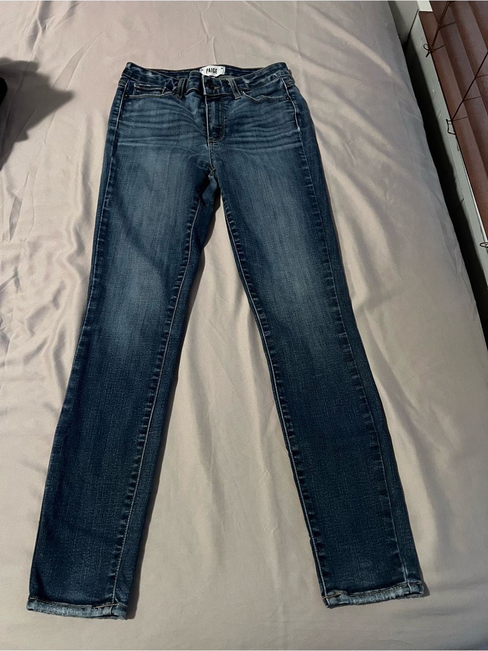 PAIGE Indigo Skinny Jeans with Subtle Fade